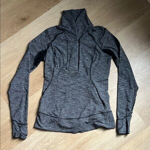 Lululemon Athletica Black and Gray Knit Jacket
